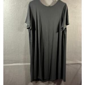 j jill wearever women dress 1x black knit stretch minimalist neutral soft plus